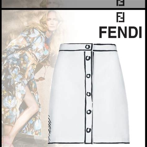 fendi skirt and jacket|Fendi denim skirt.